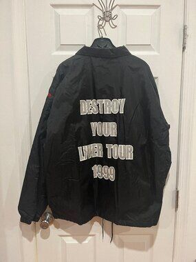 Kid Rock 1999 Tour Crew Windbreaker Jacket Destroy Your Liver